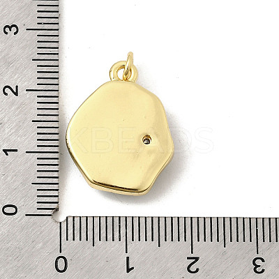 Brass Enamel Pendants KK-K302-19B-G-1
