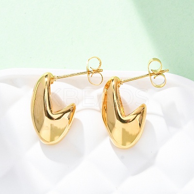 Ion Plating(IP) 304 Stainless Steel Twist Teardrop Stud Earrings for Women EJEW-K244-11G-1