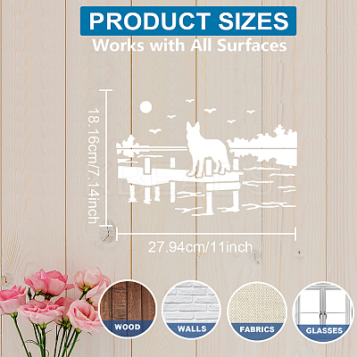 1Pc PET Hollow Out Drawing Painting Stencils DIY-MA0005-76B-1