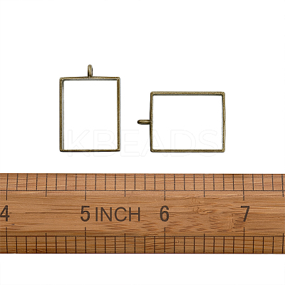 Alloy Open Back Bezel Big Pendants PALLOY-TA0021-02AB-1