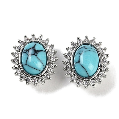 Synthetic Turquoise Sew on Rhinestone KK-P283-02B-P-1