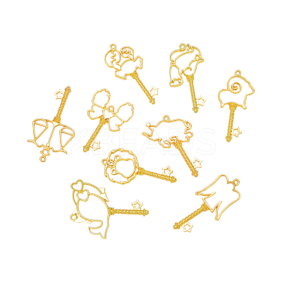 24Pcs 12 Style Alloy Open Back Bezel Pendants PALLOY-CJ0001-128-1