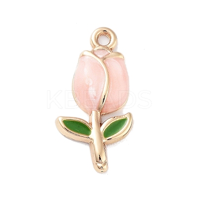 Golden Plated Alloy Enamel Pendants ENAM-L047-01G-01-1