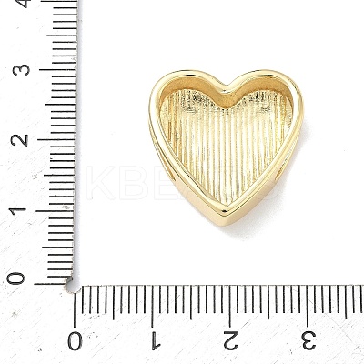 Heart Brass Slide Charms X-KK-P349-18B-G-1