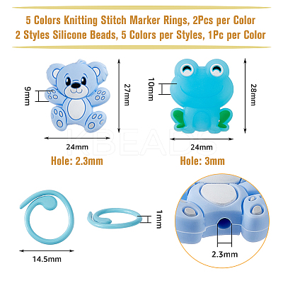 Bear & Frog Food Grade Eco-Friendly Silicone Needle Caps DIY-DC0002-20-1