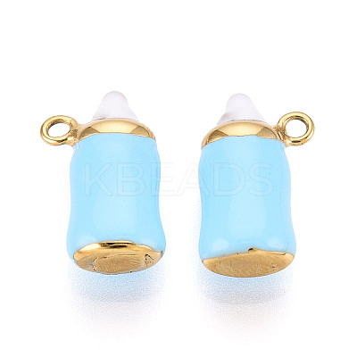 304 Stainless Steel Enamel Pendants STAS-T068-13A-1