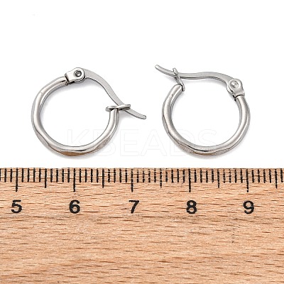 304 Stainless Steel Hoop Earrings EJEW-D195-M-1