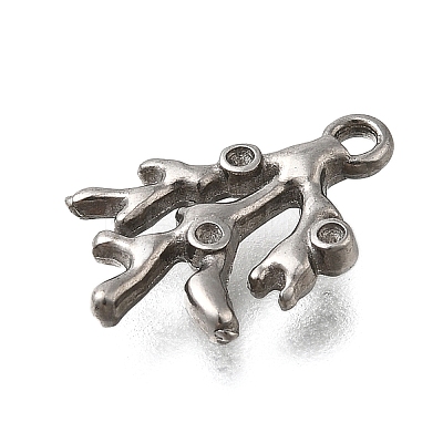 304 Stainless Steel Pendant Rhinestones Setting STAS-C119-23P-1