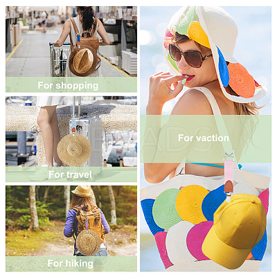 AHADEMAKER 6Pcs 6 Colors Alloy & Iron Hat Clip for Travel AJEW-GA0004-62B-1