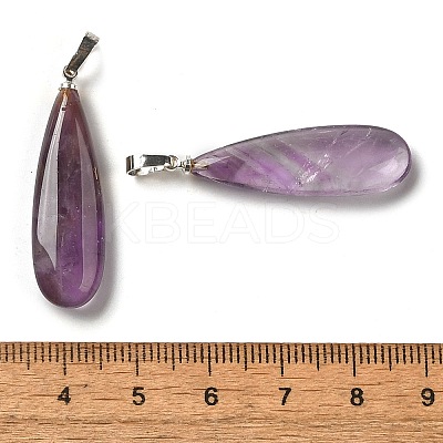 Natural Amethyst Pendants G-Q192-07P-03-1