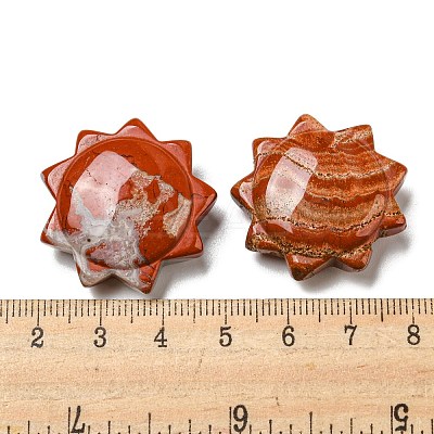 Natural Red Jasper Carved Healing Sun Figurines DJEW-D012-04D-1
