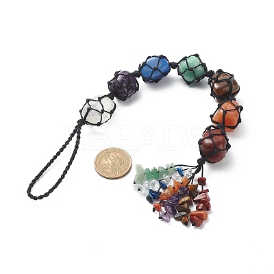 7 Chakra Gemstone Hanging Decorations HJEW-JM00805-01-1