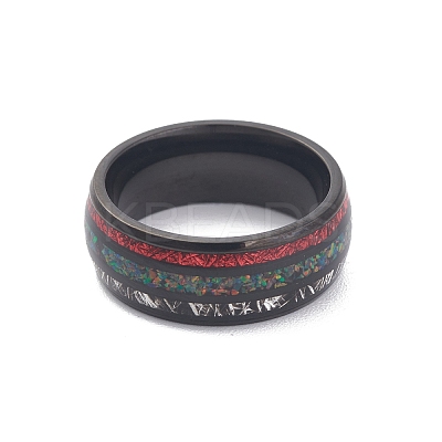 Ion Plating(IP) 304 Stainless Steel Shell Cuff Ring for Women LS-RJEW-M014-01B-D-1