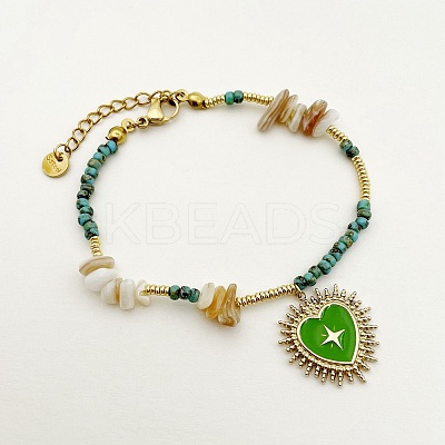 304 Stainless Steel Seed Bead Bracelets for Women BJEW-U012-02G-1