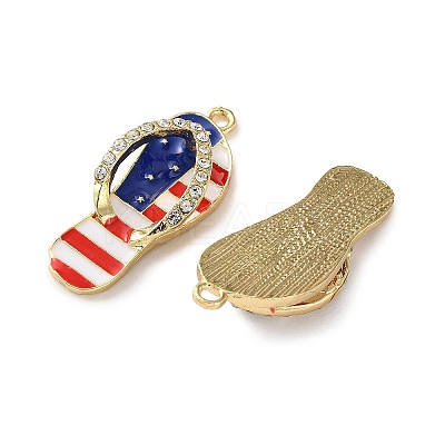 Independence Day Alloy Enamel Pendants ENAM-I069-01G-07B-1
