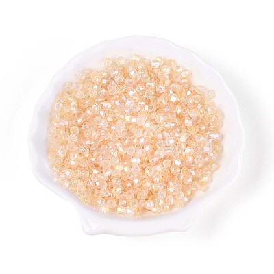 Transparent Spray Painted Glass Beads X1-EGLA-N018-4mm-09-1