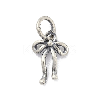 925 Sterling Silver Bowknot Charms with Jump Rings LS-STER-M021-01AS-02-1
