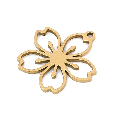 5Pcs 201 Stainless Steel Pendants STAS-K299-03B-G-1