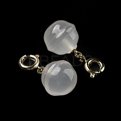 Natural White Agate Pendant Decorations G-R489-43G-1