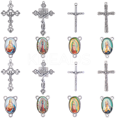 DIY Rosary Bead Style Jewelry Making Findings Kit DIY-SC0024-09-1