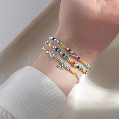 80Pcs 8 Style Tibetan Style Alloy Beads TIBE-HY0001-01-1