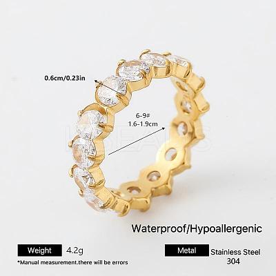 304 Stainless Steel Finger Rings for Women MF5435-17-1