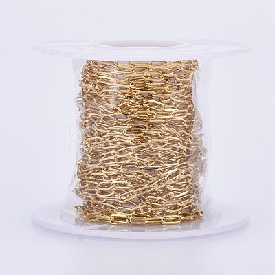 Soldered Brass Paperclip Chains CHC-G005-03G-1