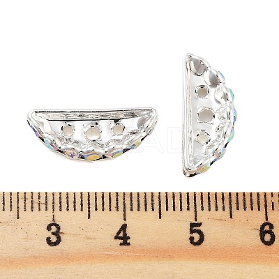 Rack Plating Brass Rhinestone Spacer Beads KK-S379-14P-A-1