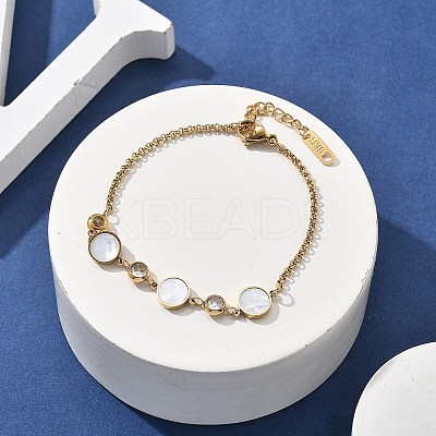 Ion Plating(IP) 304 Stainless Steel Link Bracelets BJEW-P345-10G-01-1