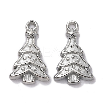 Tibetan Style Christmas Tree Alloy Pendants TIBEP-Q050-08P-RS-1