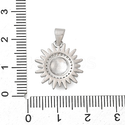 Brass Micro Pave Cubic Zirconia Pendants KK-D431-004P-1