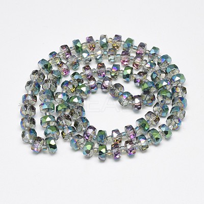 Electroplate Glass Beads Strands EGLA-Q083-8mm-D05-1