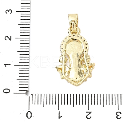 Brass Micro Pave Cubic Zirconia Pendants KK-K368-03B-G-1
