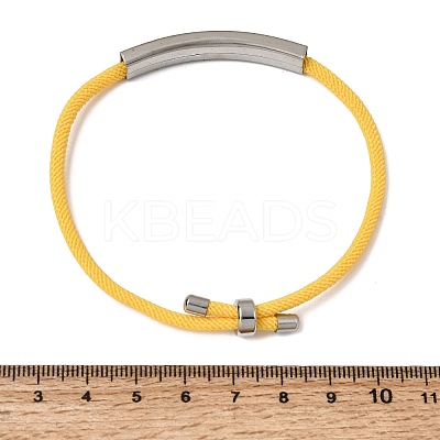 Round Nylon Milan Cord Slider Bracelet Making BJEW-L722-01P-18-1