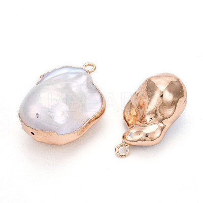 Electroplated Natural Keshi Pearl Pendants LS-PEAR-S019-05D-02-1
