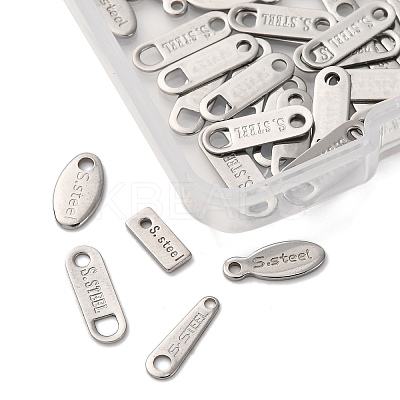 100Pcs 5 Styles 304 Stainless Steel Charms STAS-FP0001-04-1