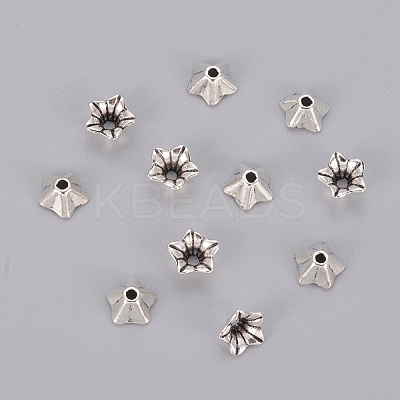 Tibetan Style Alloy Bead Caps K08T9042-1