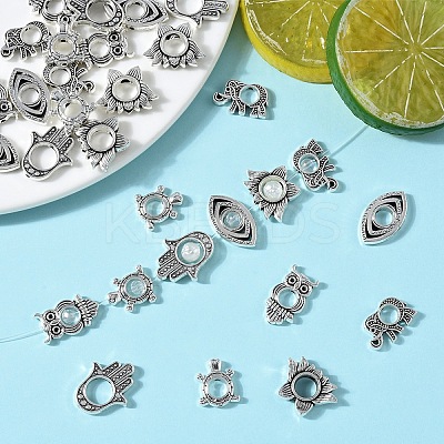 30Pcs 6 Styles Alloy Spacer Beads FIND-YW0007-82-1