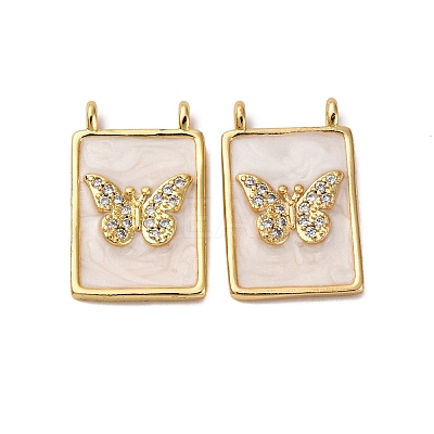 Brass Micro Pave Cubic Zirconia Pendants KK-D390-27G-05-1