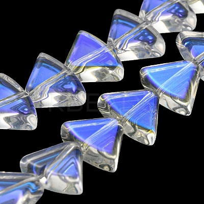 AB Color Plated Electroplate Transparent Glass Beads Strands EGLA-G037-08A-AB02-1