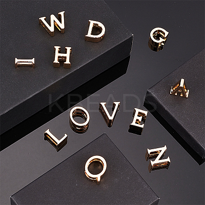 Zinc Alloy Letter Slide Charms FIND-WH0120-10LG-1