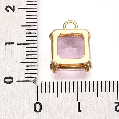 Brass Micro Pave Cubic Zirconia Charms KK-N261-24C-G-1
