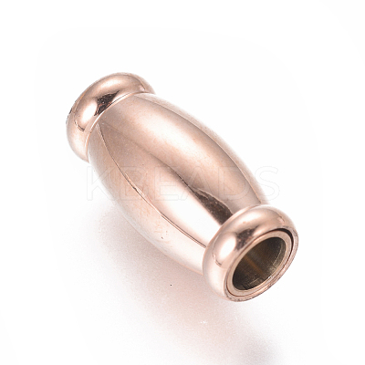304 Stainless Steel Magnetic Clasps with Glue-in Ends STAS-G203-04RG-A-1