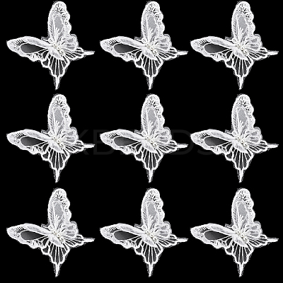 30Pcs Polyester Butterfly Lace Appliques DIY-CY0001-65B-1
