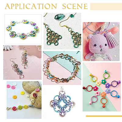 160pcs 16 Colors Baking Paint Iron Jump Rings IFIN-PH0001-85-1