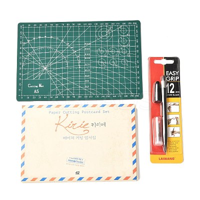 DIY Papercutting Postcard Making Kit DIY-D040-01-1