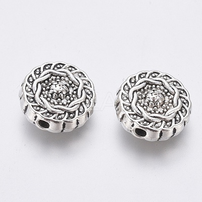 Tibetan Style Alloy Beads TIBEB-R022-AS-LF-1