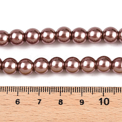 Baking Paint Pearlized Glass Pearl Round Bead Strands HY-Q330-8mm-92-1