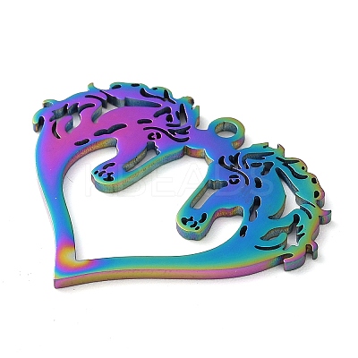 304 Stainless Steel Pendants STAS-R116-10RC-1