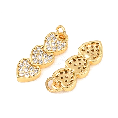Brass Micro Pave Cubic Zirconia Pendants KK-F927-12F-G-1